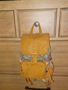 Lily Queen Boho Southwestern Canvas Backpack Purse - Aztec Geometric Travel Bag
